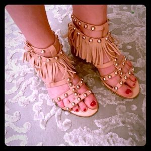 Sam Edelman fringe studded sandals